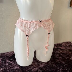 Pink Lace Garter Belt